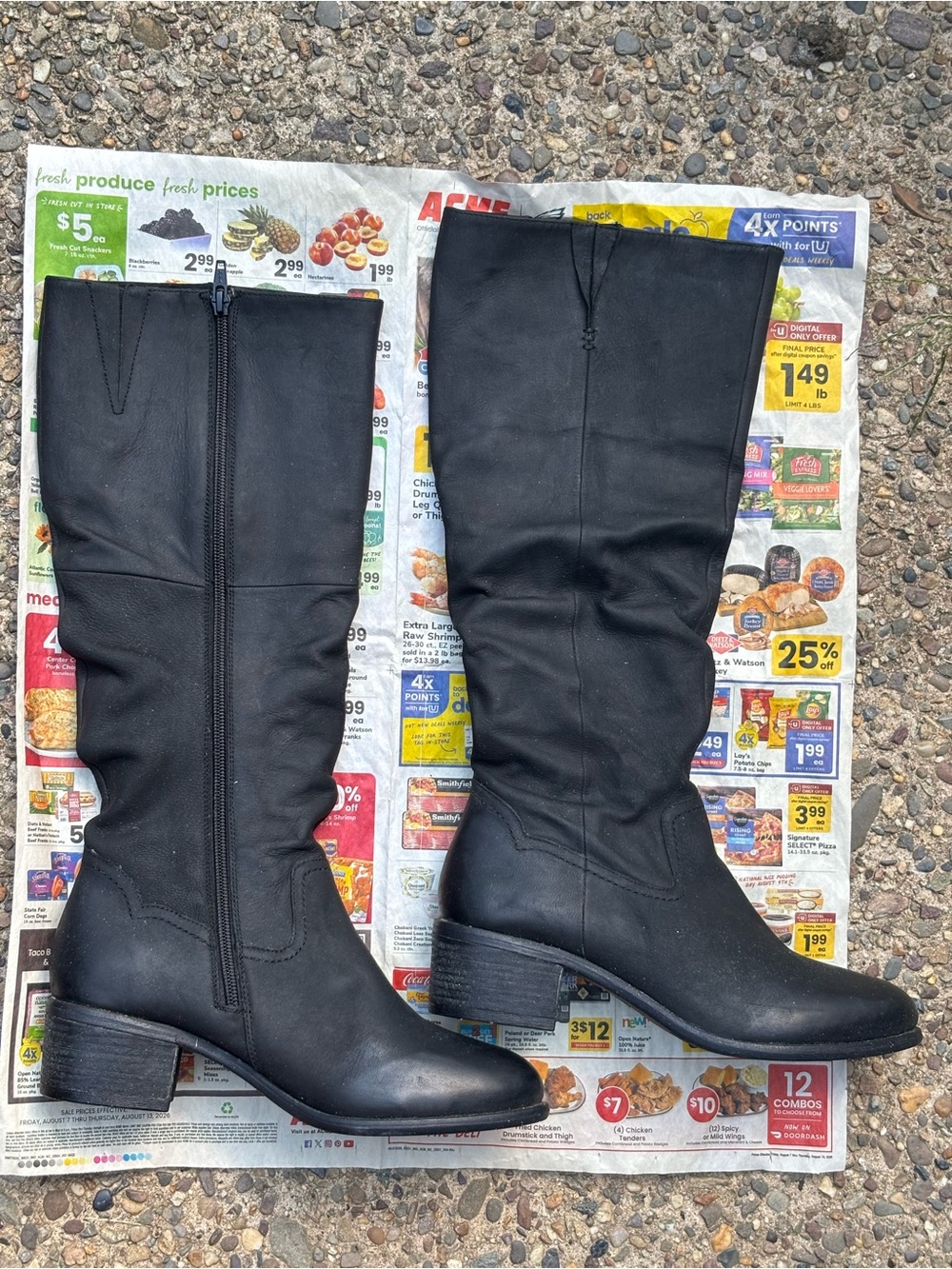 Steve Madden Murray Leather knee-high Boots size 8